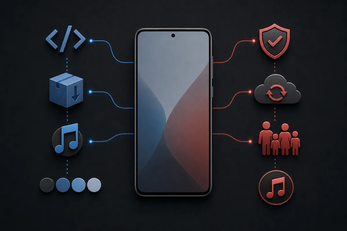 Editorial comparison of open-source MetroList controls and official YouTube Music services on Android